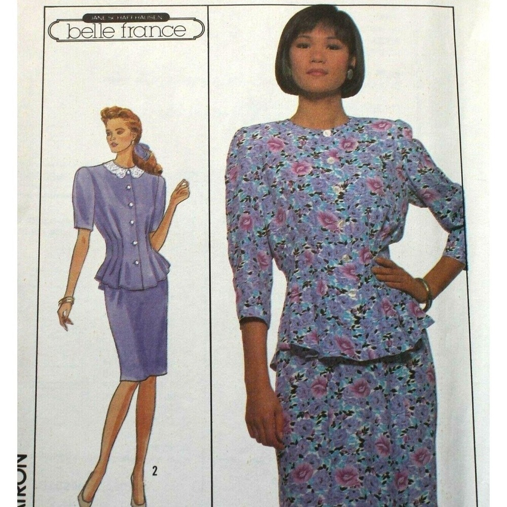 Simplicity Sewing Pattern 9038 Dress Two Piece Misses Size 10 Belle‎ France